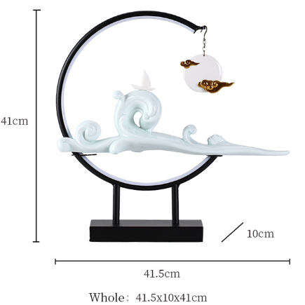 Traditional Chinese Artifical Boat Shape Incense Holder Home Decor Wooden Back Flow Incense Burner