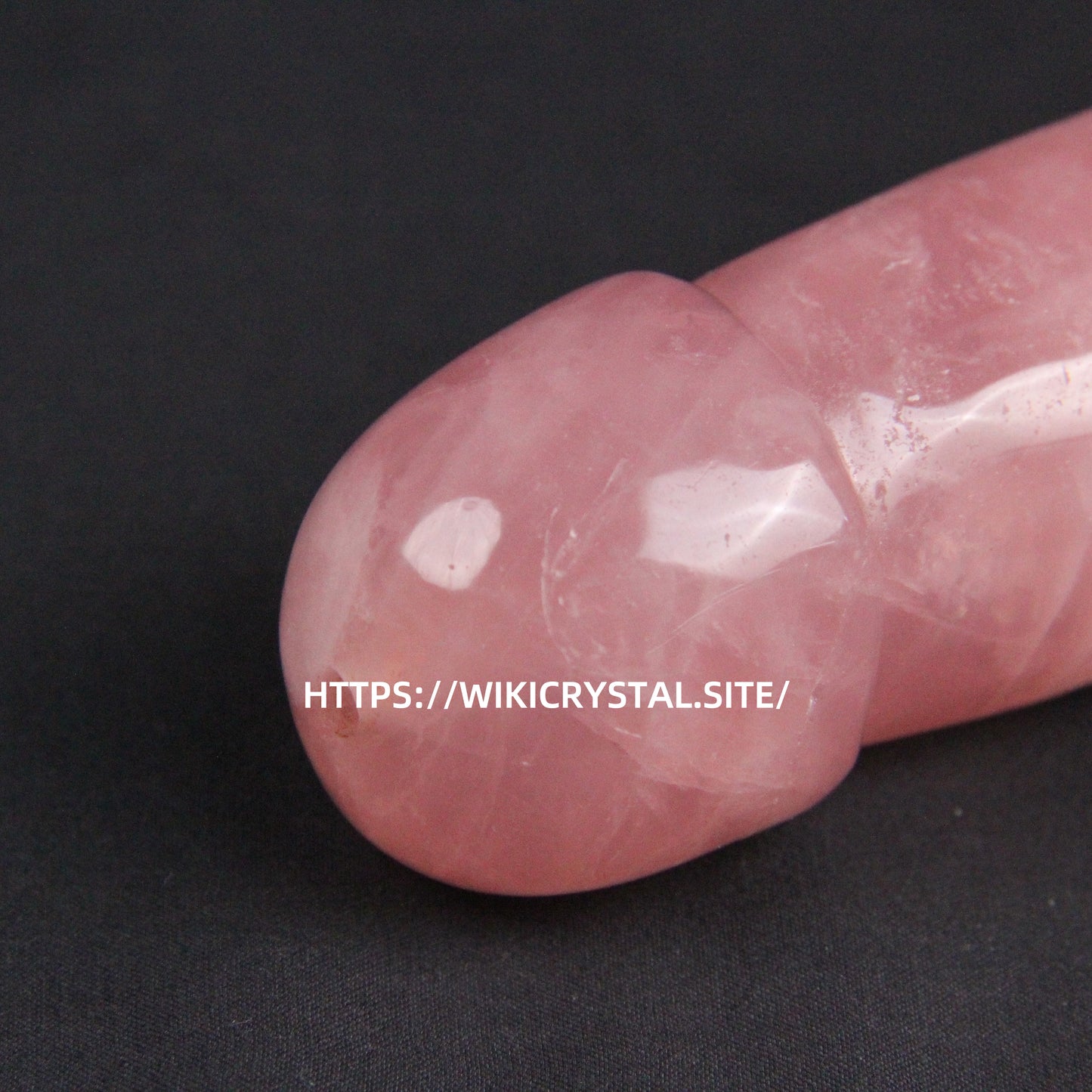 Tubo para pene de cristal de cuarzo rosa
