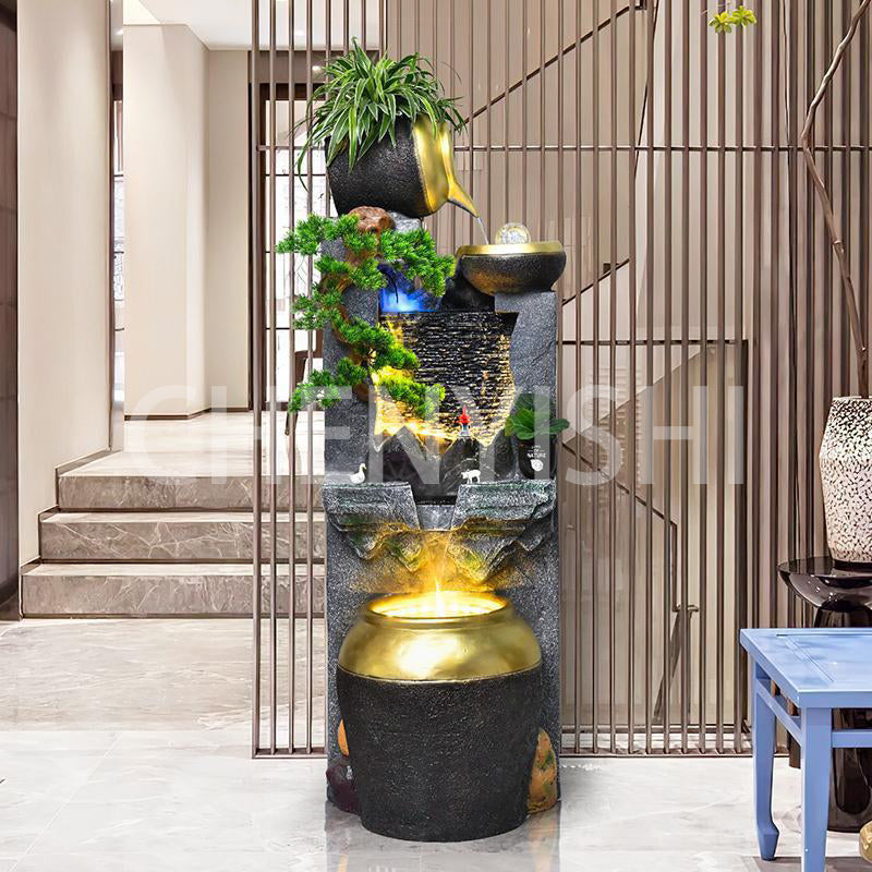 Chinese rockery and flowing water ornaments