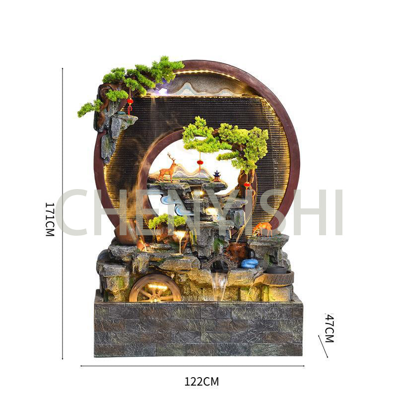 CHENYISHI Large Water Curtain Wall Flowing Water Screen Entrance Decoration Office Feng Shui Company Club Opening Decoration WaterFountain