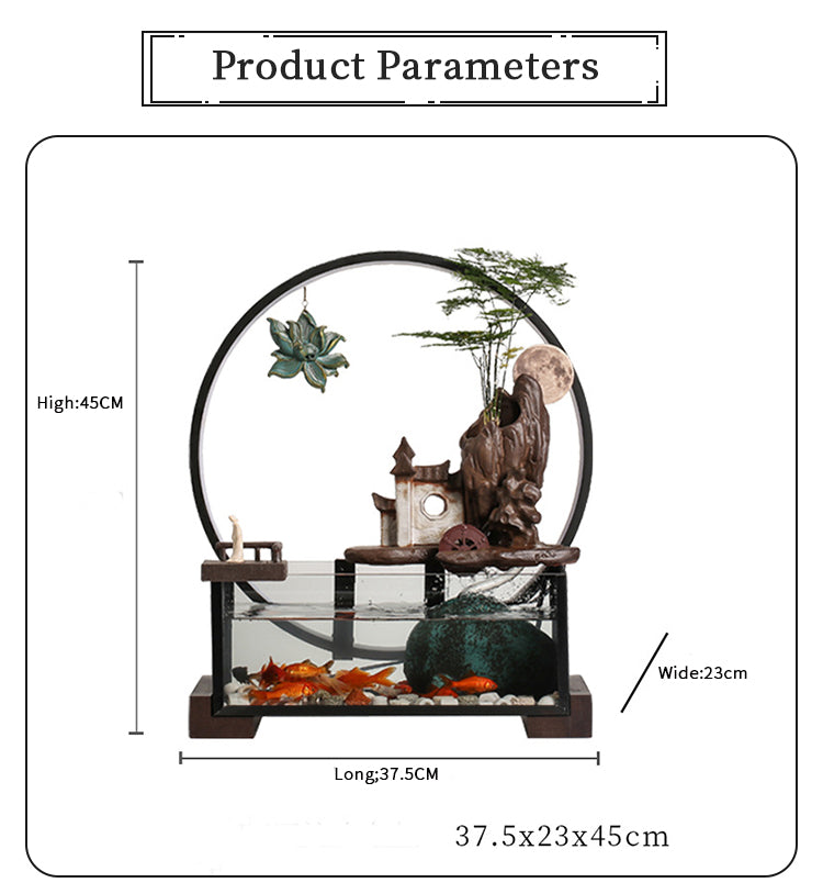 Creative Rockery Ceramic Circulating Water Device Fish Tank Landscape Office Desktop Decoration For living Room Opening Gift