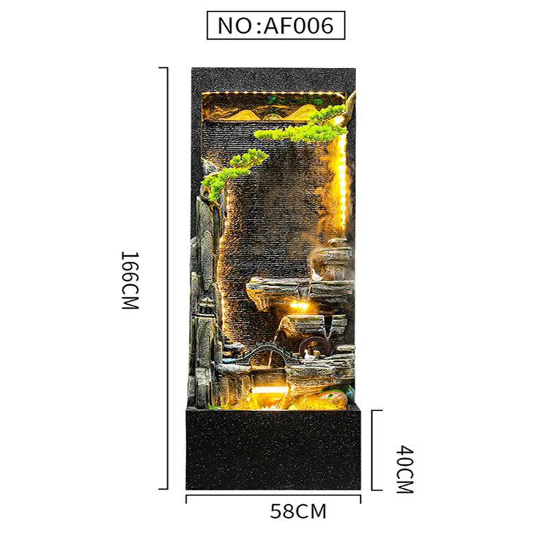 3 أحجام ديكور أرضية مكتب زين محظوظ نافورة مياه فنغ شوي محظوظ ستارة حائط مكتب نافورة زين هدية تدفئة المنزل