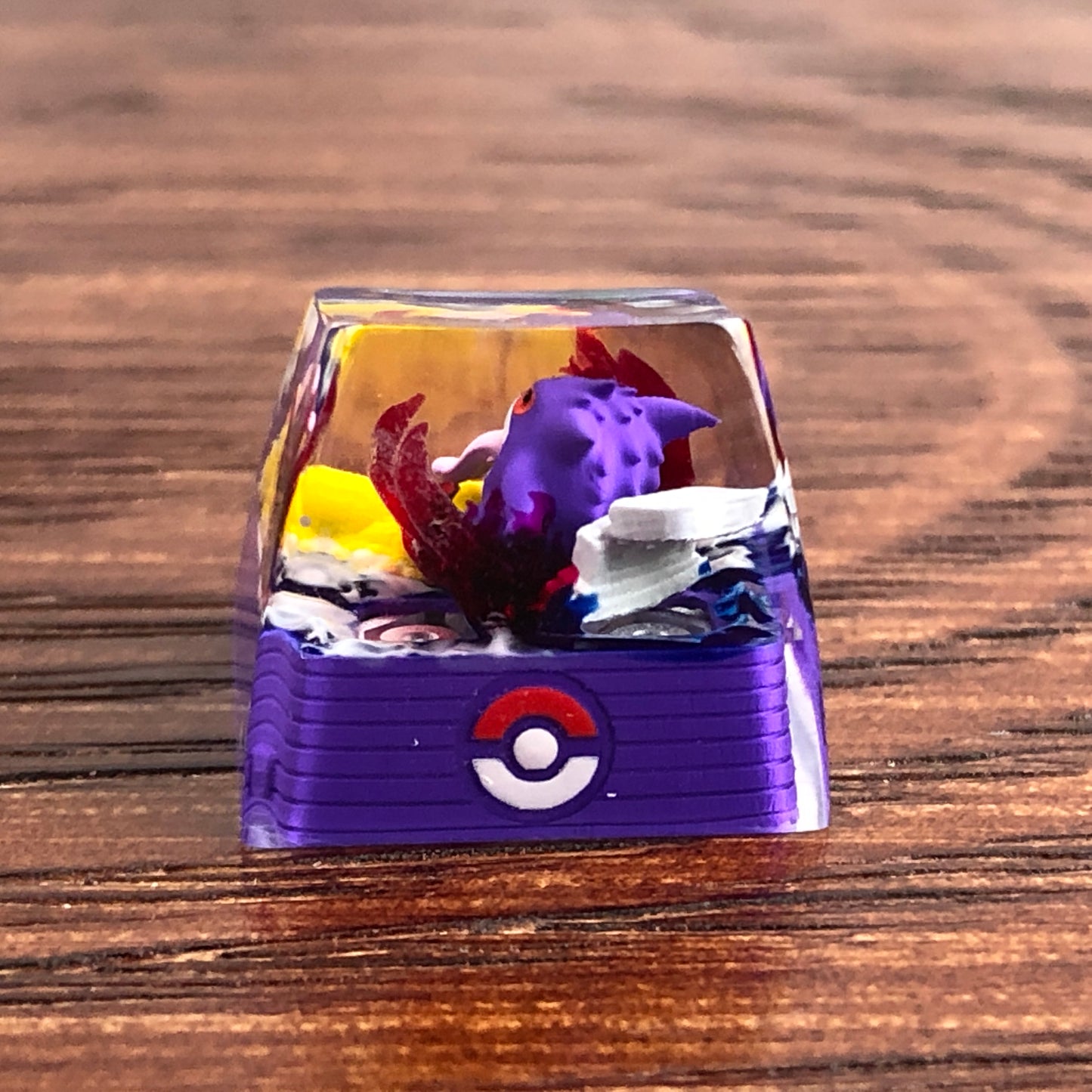 Pokemon Gengar Custom 1U Keycaps Pokemon Keycap Liquidate keycap Artisan Keycap Anime Cherry MX Keycaps