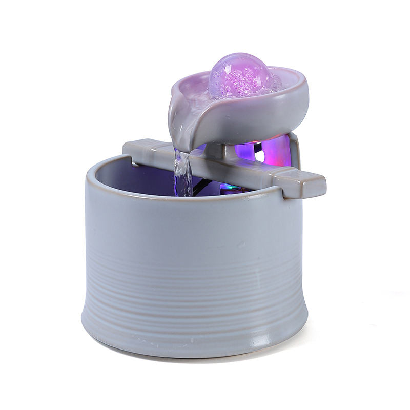 Indoor Small Decoration Desktop Fortune Fountain Tabletop Living Room Office Decorative Ornament