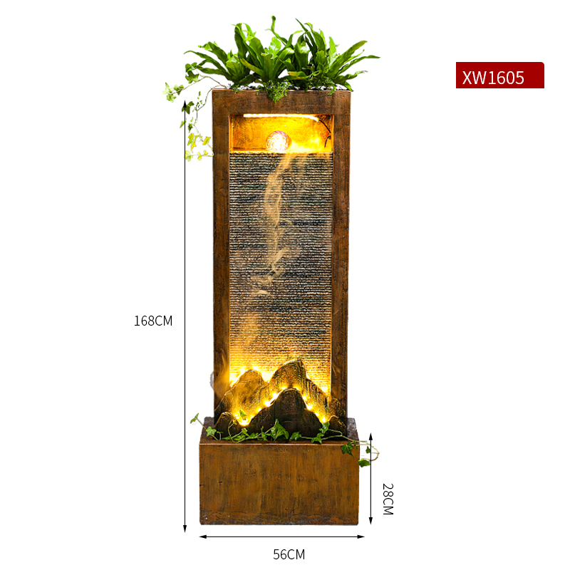 CHENYISHI Water Curtain Wall Floor-standing TV Cabinet Circulation Waterfalls Ornaments Outdoor Statue For Garden Water Feature