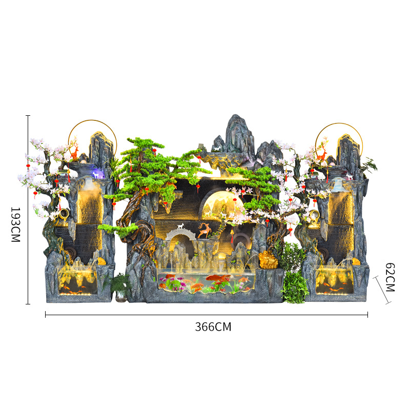Fuente de agua corriente con forma de rocalla CHENYISHI, fuente de agua para la entrada de la sala de estar, estanque de peces, fuente de pie para jardín zen