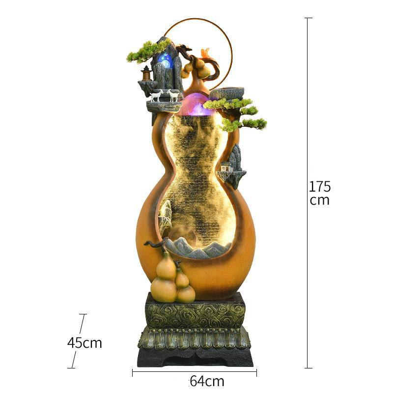 CHENYISHI Gourd Flowing Water Ornaments To Attract Wealth Office Living Room Feng Shui Rockery Water Landscape High-end National Style
