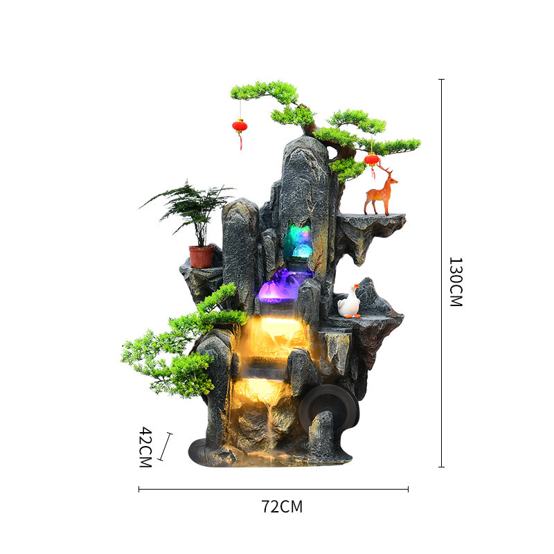 CHENYISHI Gran fuente de agua corriente de piso a techo con forma de rocalla Entrada interior Sala de estar Patio de la fortuna Jardín Pecera