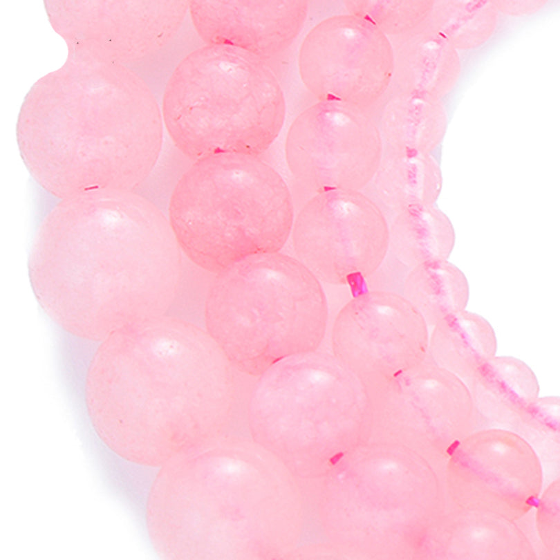 Cuentas translúcidas rosas para hacer joyas DIY