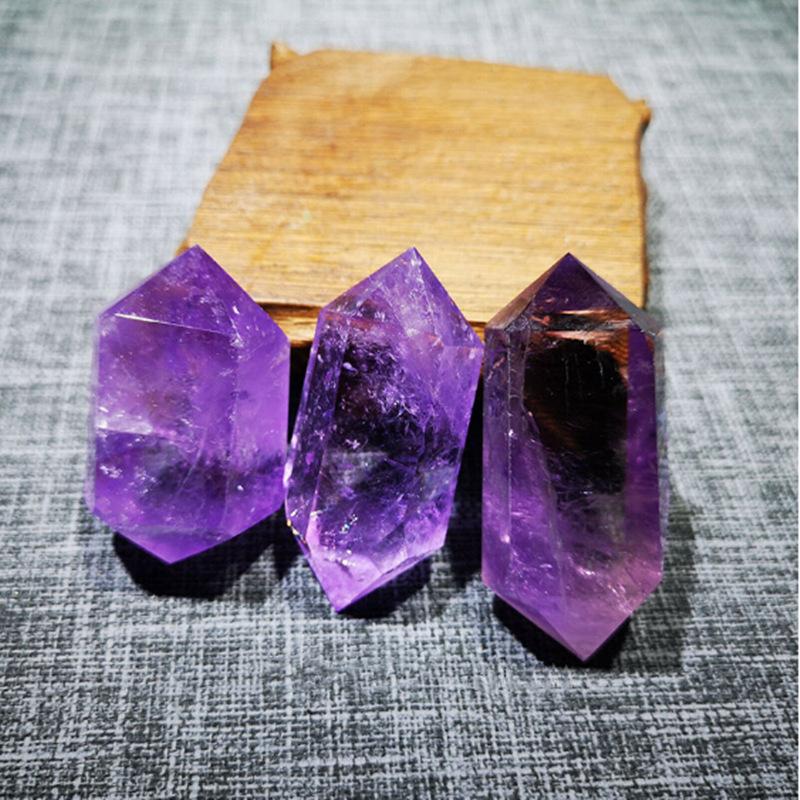 Natural Amethyst Hexagonal Double Points