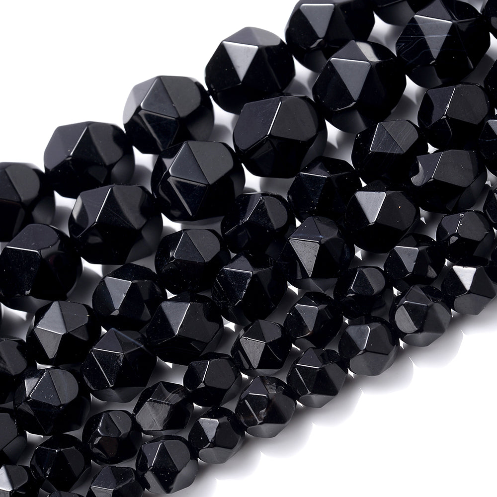 Black White Dragon Vein Agate Beads for Jewelry Making