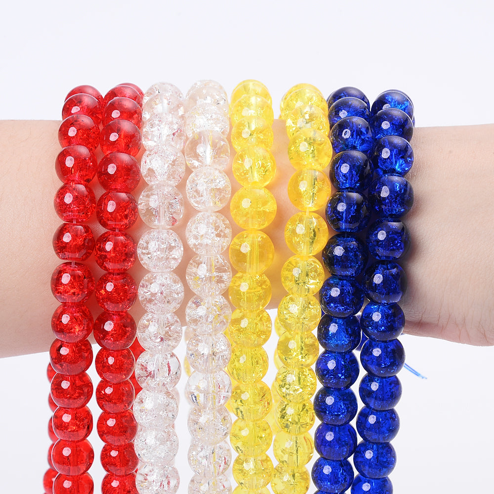 حبات الكريستال المتشققة لصنع المجوهرات وإكسسوارات الأساور بنفسك