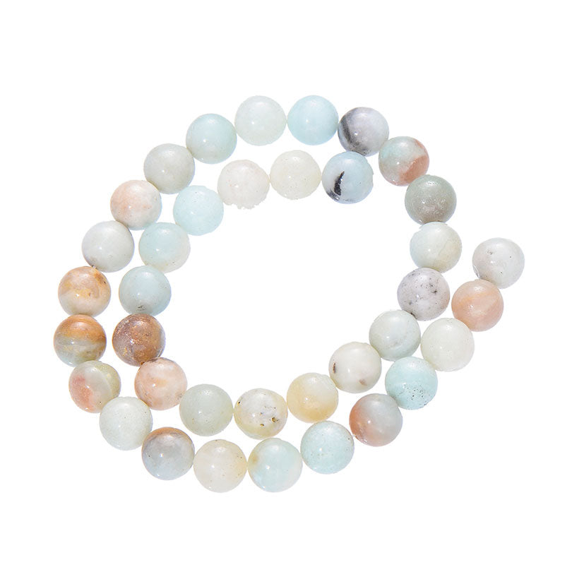 Natural Amazonite Beads Colorful for Jewelry Making