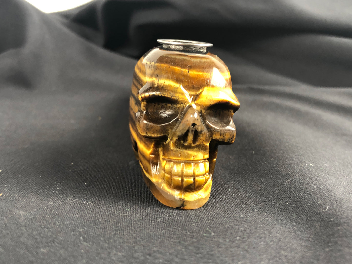 Pipas de tabaco de cristal tallado, artesanías de tallado de calaveras de piedra curativa natural