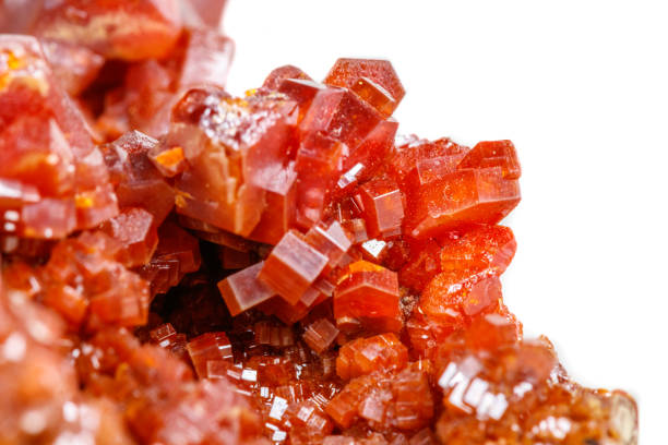 The effect of Vanadinite. What are the orange crystals?