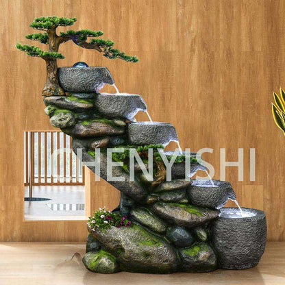 CHENYISHI Water Tank Rockery Flowing Water Fountain Small Fish Pond Balcony Outdoor Garden Layout Fortune Courtyard Circulation