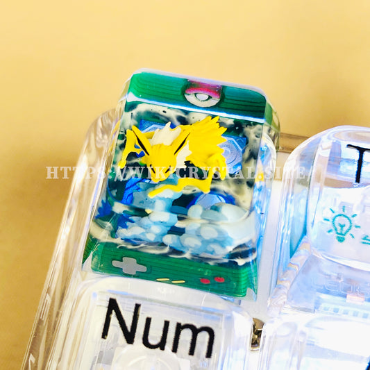 Pokemon Jolteon Custom 1U Keycaps Pokemon Keycap Liquidate keycap Artisan Keycap Anime Cherry MX Keycaps