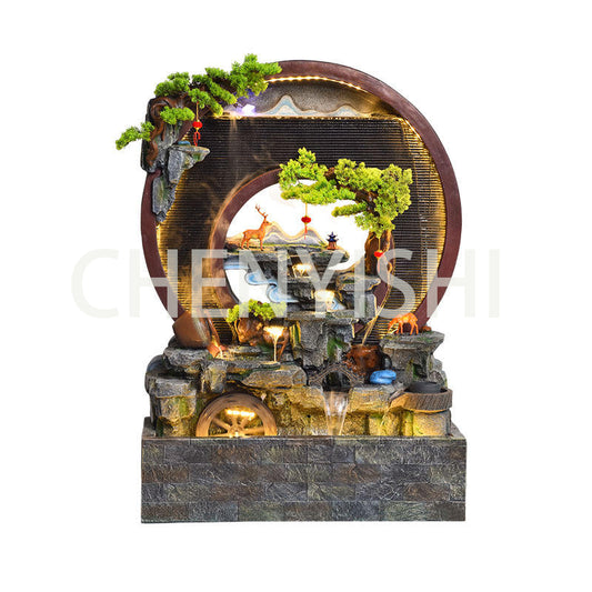 CHNEYISHI Large Water Curtain Wall Flowing Water Screen Entrance Decoration Office Feng Shui Company Club Opening Decoration WaterFountain