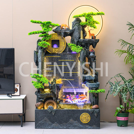 CHENYISHI Large Rockery Flowing Water Ornaments Circulating Water Living Room Hotel Courtyard Floor Landscape Fountain Fish Tank