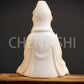 CHENYISHI Creative White Porcelain Guanyin Buddha Statue Zen Home Tea Room Decorations Aromatherapy Furnace Backflow Incense Burner Lamp