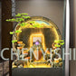 CHENYISHI Feng Shui Simple Zen Round Water Curtain Wall Rockery Fountain Ornaments Company Entrance Water Screen Floor decoration