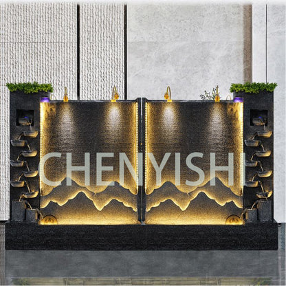 CHENYISHI Retro Mid-Century Garden Yard Outdoor Water Fountain Waterfall Cement Fountain Zen Garden Home Lobby Decoration Luxury Fountain