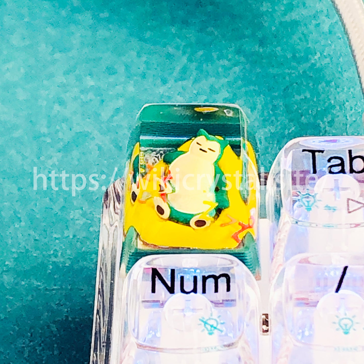 Tecla personalizada de 1U de Pokémon Snorlax, teclas Cherry MX de Liquidate Artisan Anime