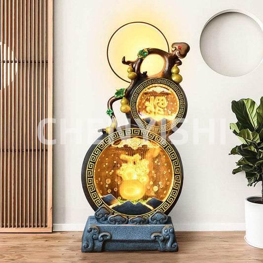 CHENYISHI Fengshui Ornaments New Chinese Style Rockery Flowing Water Fountain Living Room Office Entrance Balcony Courtyard Ornaments