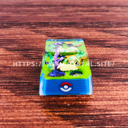 Teclas personalizadas de 1U de Pokémon Leafeon Teclas de Pokémon Teclas Liquidate Teclas Artisan Teclas Cherry MX de Anime