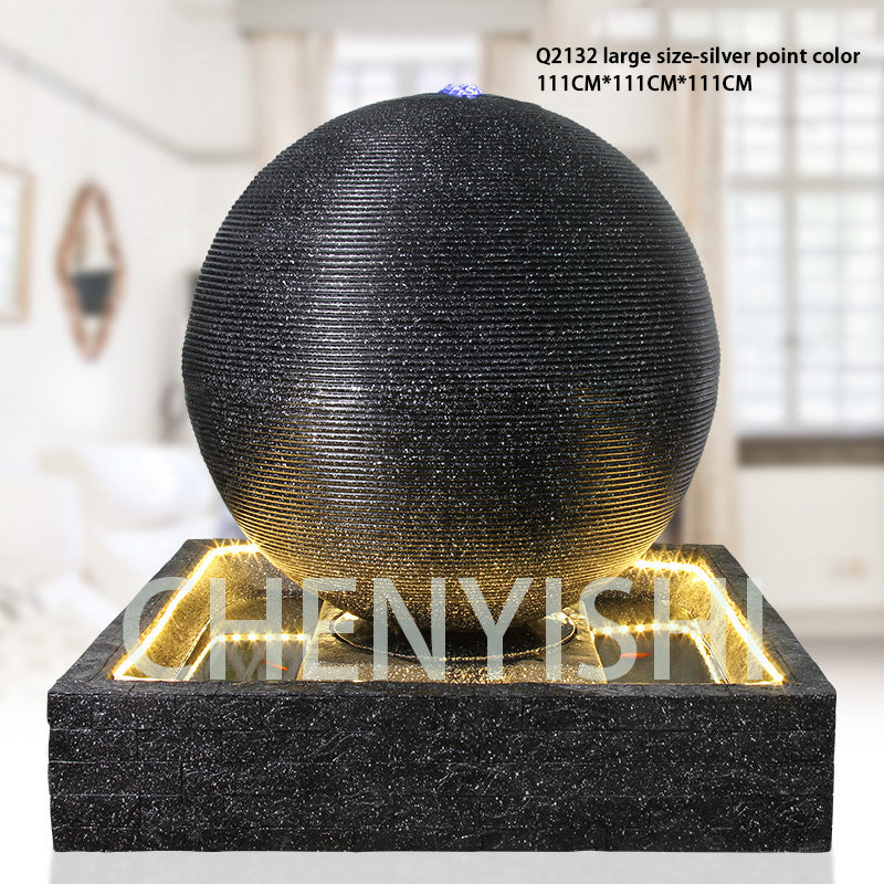 CHENYISHI Luxury European-style Modern Flowing Water Fountain Ornaments For Home Creative Feng Shui Ball Living Room Floor Housewarming