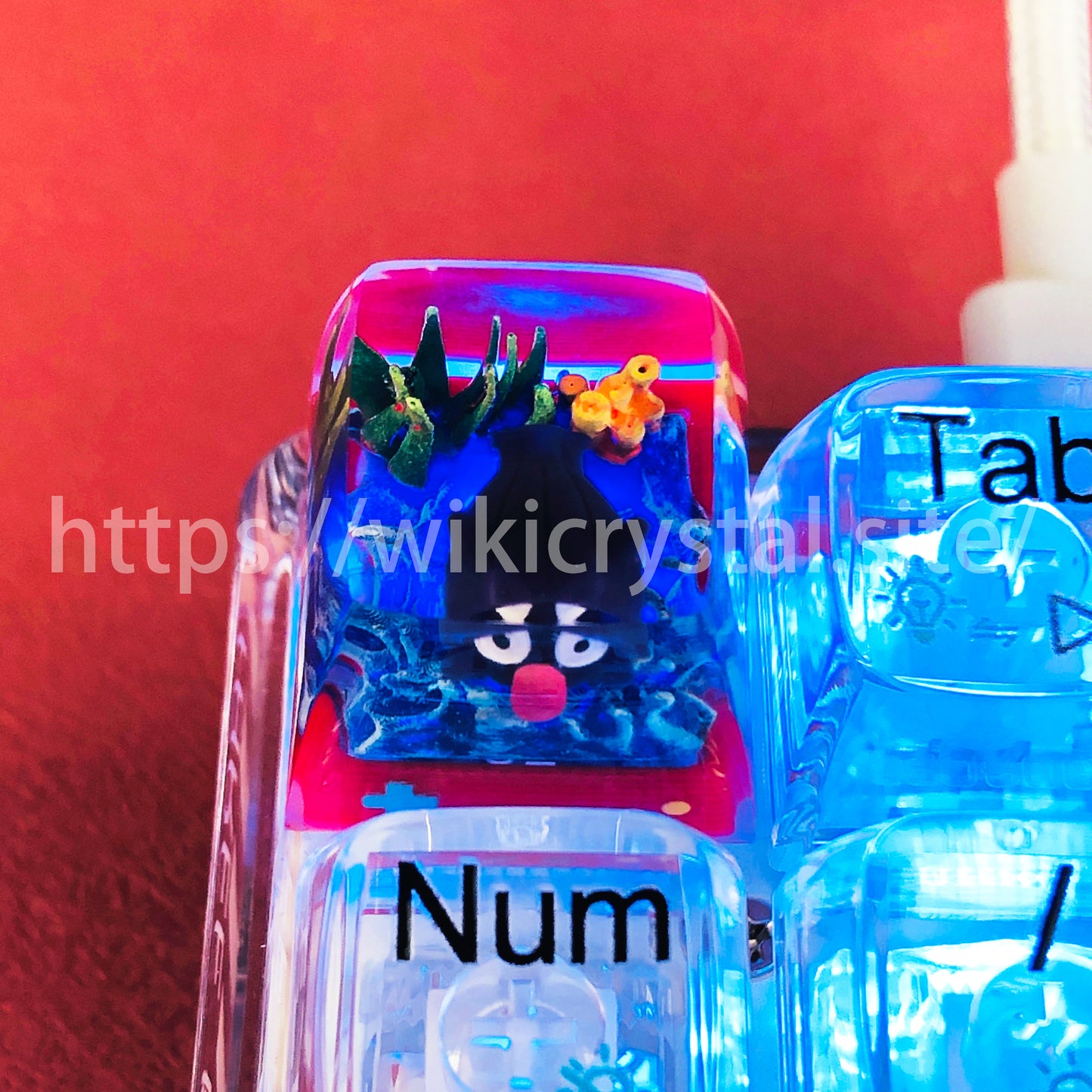 Teclas de resina personalizadas de 1U de Pokémon de Shellder Teclas Cherry MX de Liquidate Artisan Anime