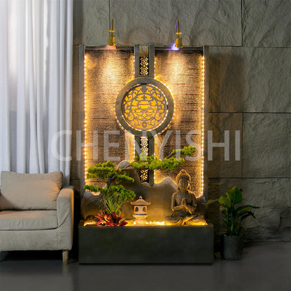 CHENYISHI Water Curtain Wall Flowing Water Wall Screen Hotel Living Room Entrance Partition Courtyard Decoration Rockery Fountain