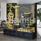 CHENYISHI 5.5ft Chinese Water Curtain Wall Flowing Water Screen Entrance Hall Decoration Office Company Lobby Waterfalls