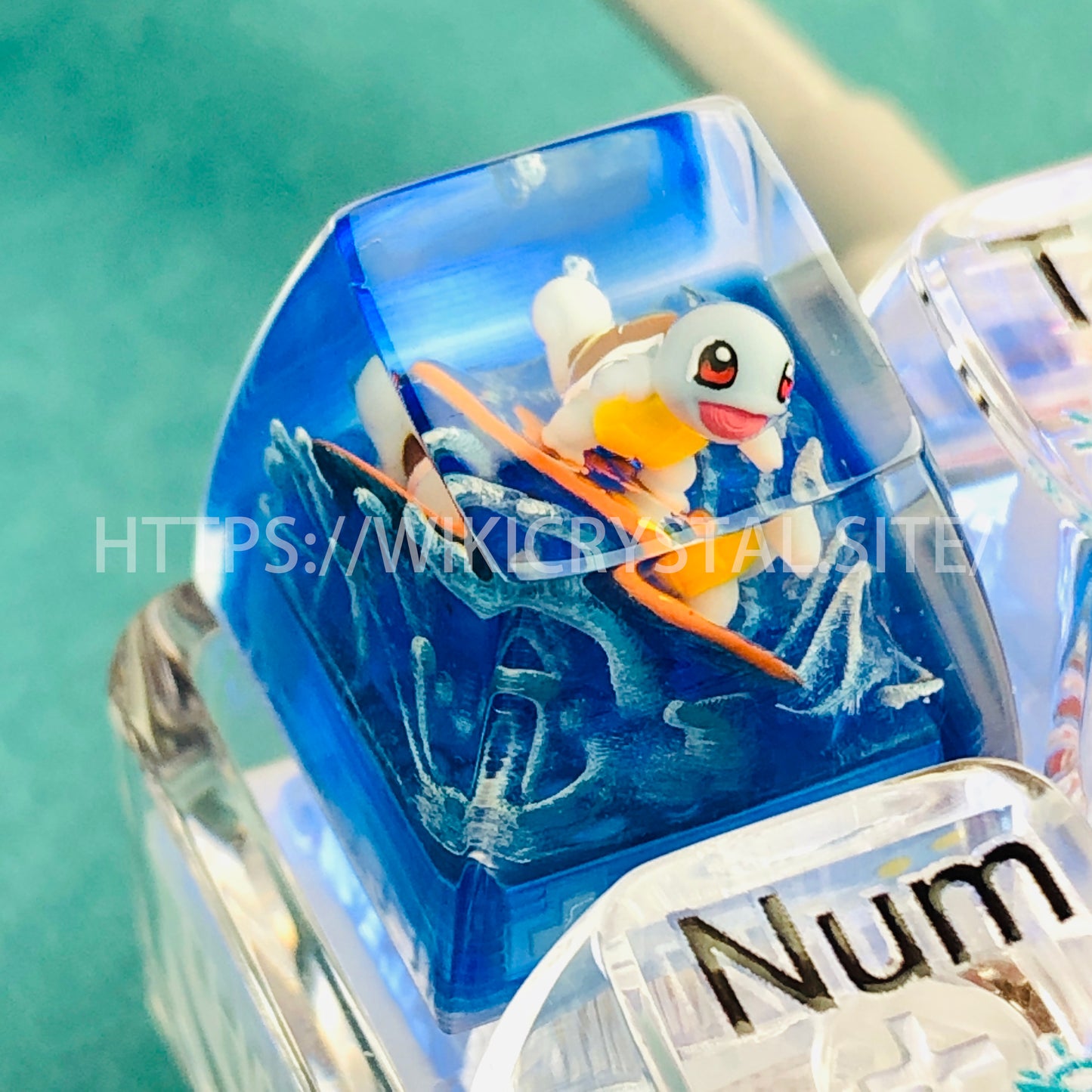 Pokemon Squirtle Custom 1U Keycap Pokemon Keycap Liquidate Keycap Artisan Keycap Anime Cherry MX Keycap