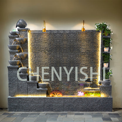 CHENYISHI 2 meters Outdoor Water Fountain Yard Garden Villa Decoration Large Fountain Waterfall Concrete Fountains Zen Water Flows