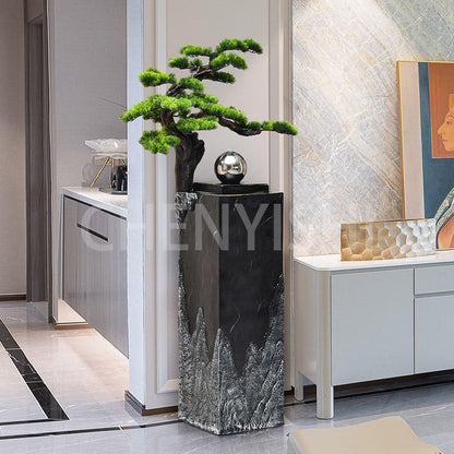 CHENYISHI Chinese Style The Guest Greeting Pine Flowing Water Fountain Large Simple Modern Light Luxury Living Room Office Housewarming