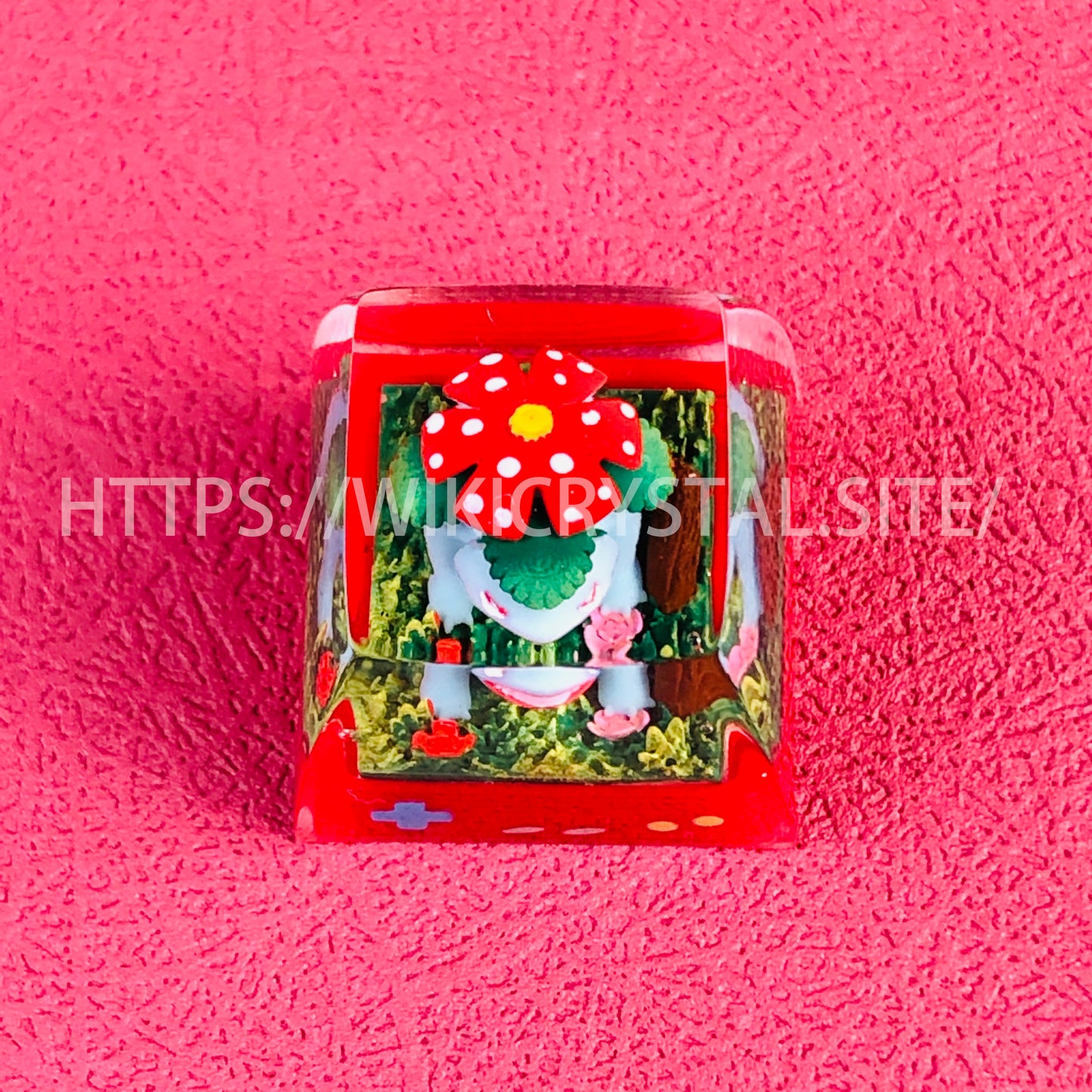 Tecla personalizada Pokémon Venusaur 1U Tecla Pokémon Tecla licuada Tecla artesanal Tecla anime Cherry MX Tecla roja