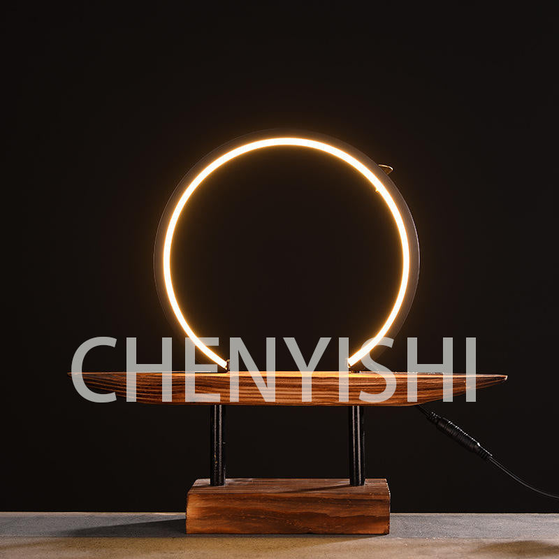 CHENYISHI Chinese Style Ornaments Large Ornaments For Living Room Creative Zen LED Lamp Circle Backflow Incense Burner