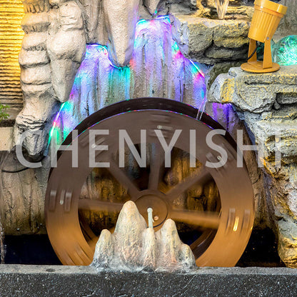 CHENYISHI Stalactite Water Curtain Wall With Colorful Light New Chinese Style Courtyard Villa Hotel Floor-to-ceiling Resin Landscape