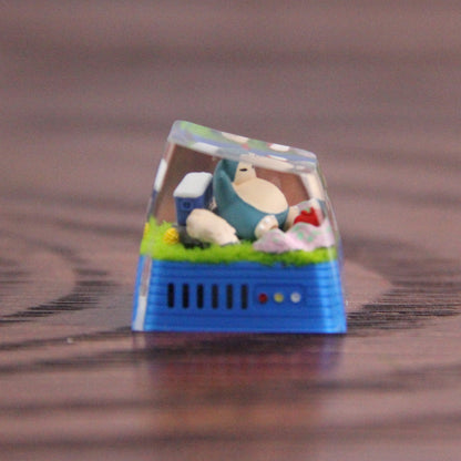 Pokemon Snorlax Custom 1U Keycaps Pokemon Keycap Liquidate keycap Artisan Keycap Anime Cherry MX Keycaps