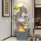 CHENYISHI Chinese-style Rockery Flowing Water Ornaments Circulating Fountain Lucky Feng Shui LED Ball Living Room Balcony Decor 60*35*140cm