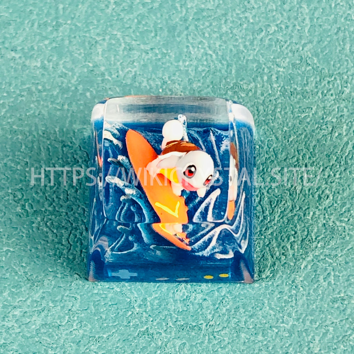 Pokemon Squirtle Custom 1U Keycap Pokemon Keycap Liquidate Keycap Artisan Keycap Anime Cherry MX Keycap