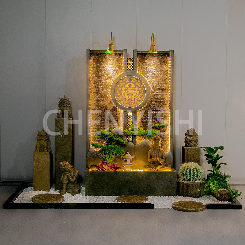 CHENYISHI Water Curtain Wall Flowing Water Wall Screen Hotel Living Room Entrance Partition Courtyard Decoration Rockery Fountain