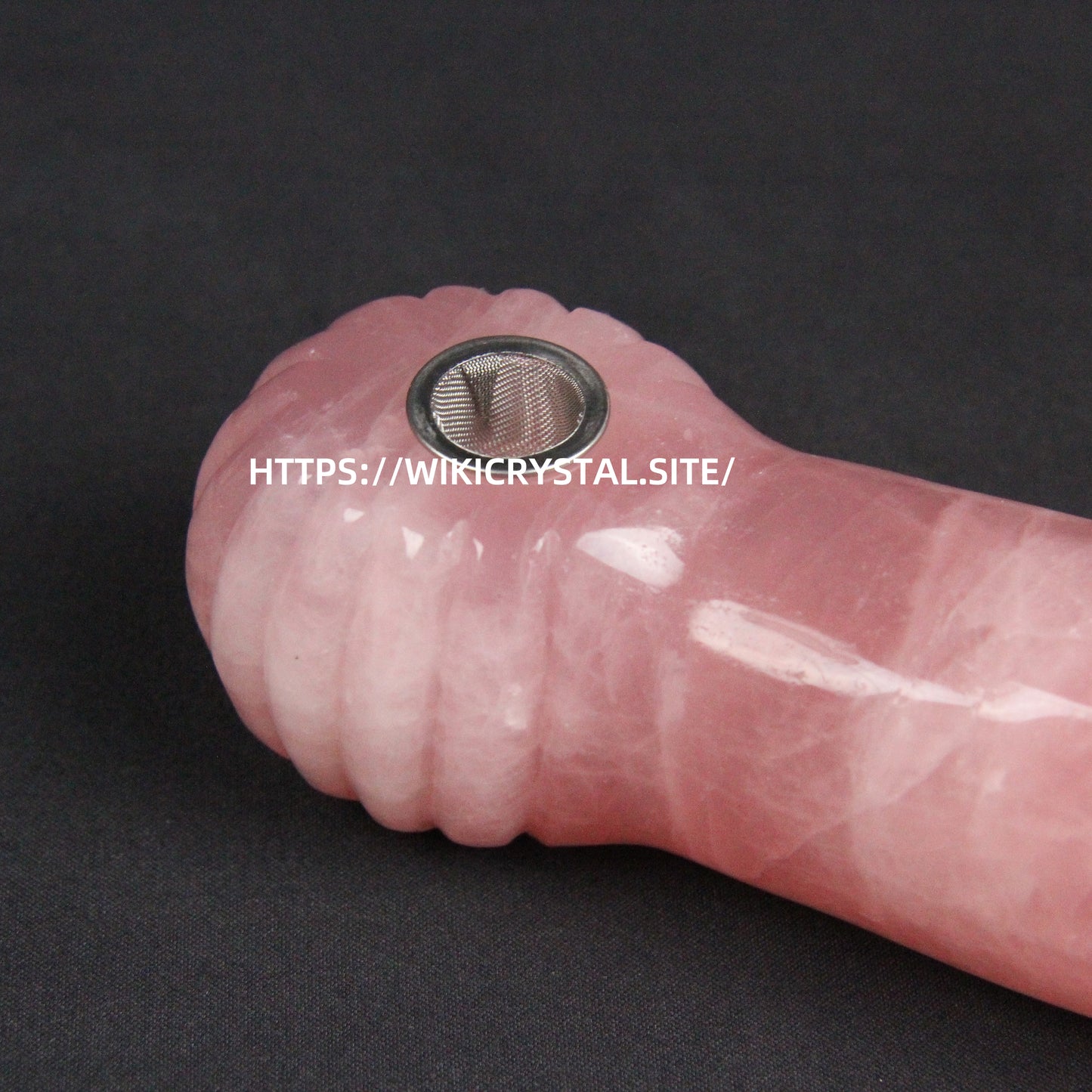 Rose Quartz Crystal Penis Pipe