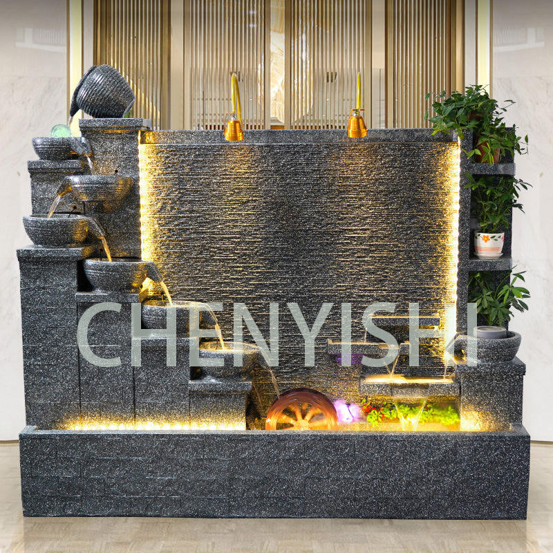 CHENYISHI 2 meters Outdoor Water Fountain Yard Garden Villa Decoration Large Fountain Waterfall Concrete Fountains Zen Water Flows