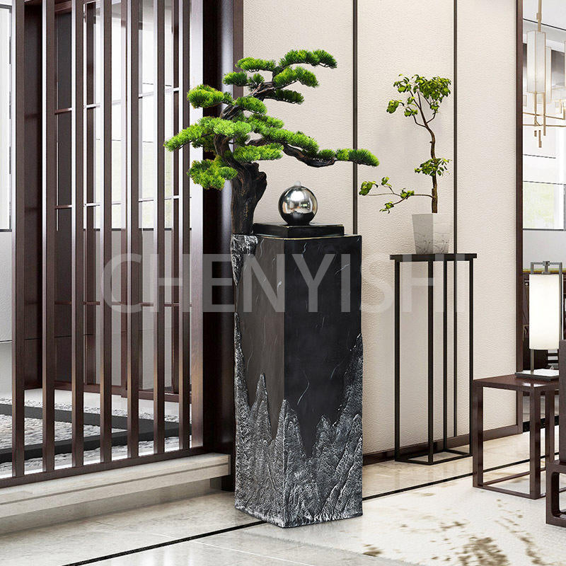 CHENYISHI Chinese Style The Guest Greeting Pine Flowing Water Fountain Large Simple Modern Light Luxury Living Room Office Housewarming