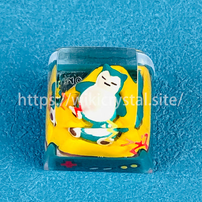 Tecla personalizada de 1U de Pokémon Snorlax, teclas Cherry MX de Liquidate Artisan Anime