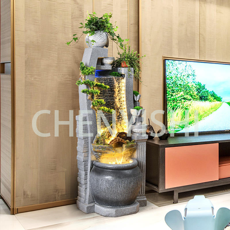 CHENYISHI Retro Floor Decor Handmade Water Fountain For Living Room Hotel Lobby Shop Lucky Feng Shui Decoration Wealth-generating