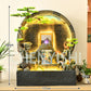 CHENYISHI Feng Shui Simple Zen Round Water Curtain Wall Rockery Fountain Ornaments Company Entrance Water Screen Floor decoration