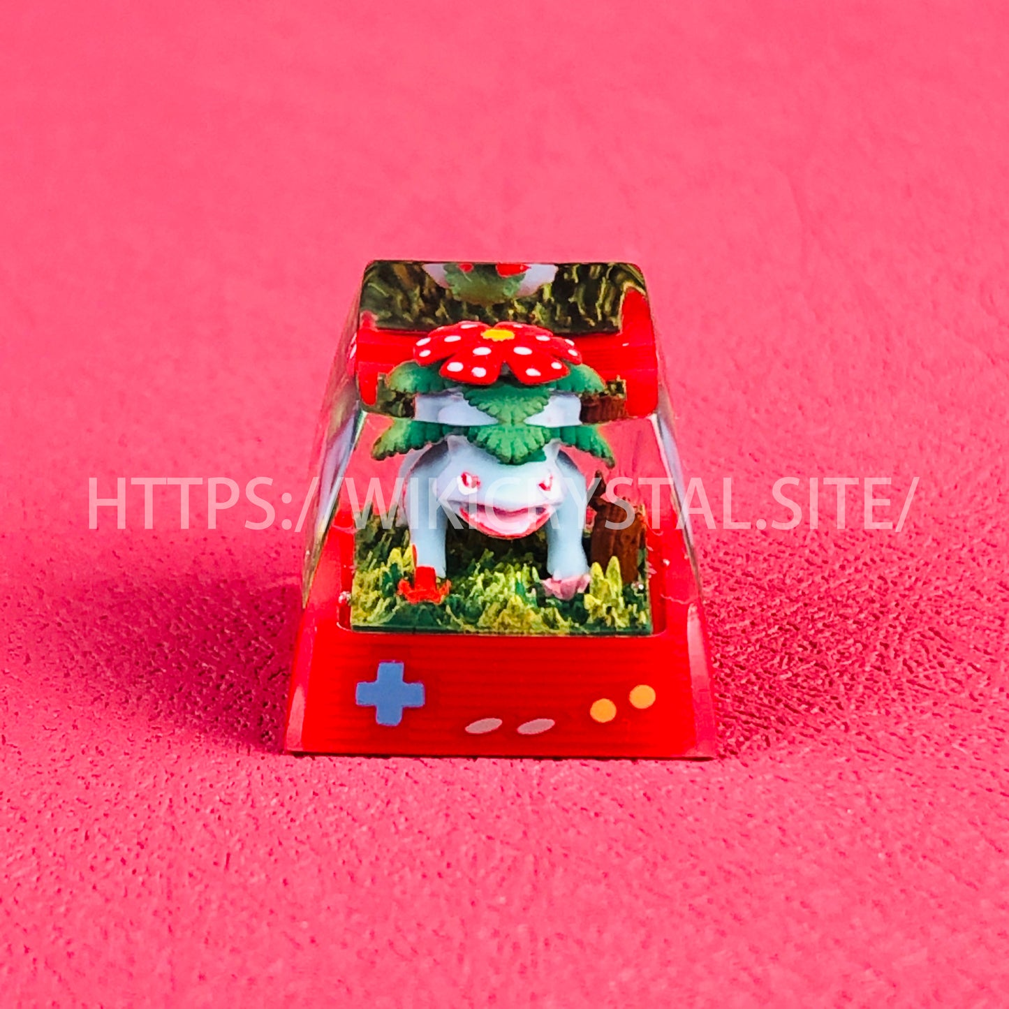 Tecla personalizada Pokémon Venusaur 1U Tecla Pokémon Tecla licuada Tecla artesanal Tecla anime Cherry MX Tecla roja